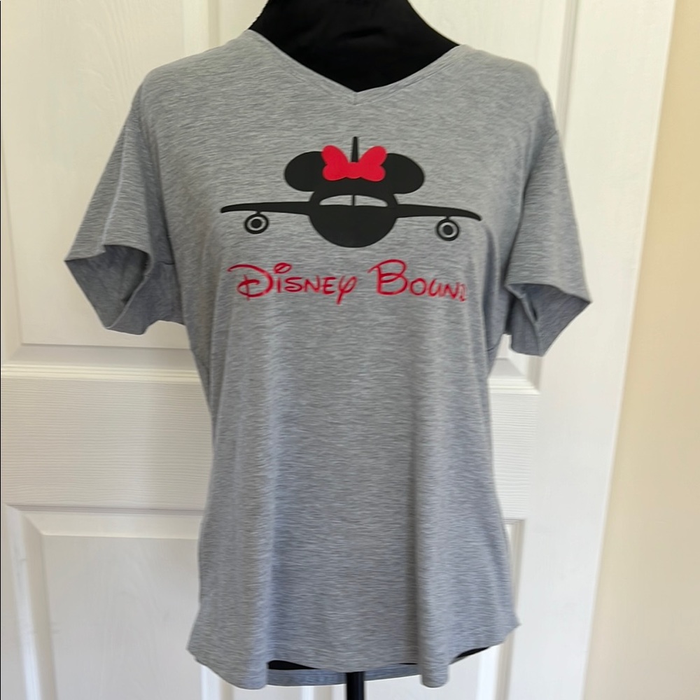 Disney Gray Tee with Red Disney Bound Design